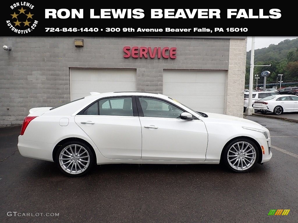 2016 CTS 2.0T Luxury AWD Sedan - Crystal White Tricoat / Jet Black/Jet Black photo #1
