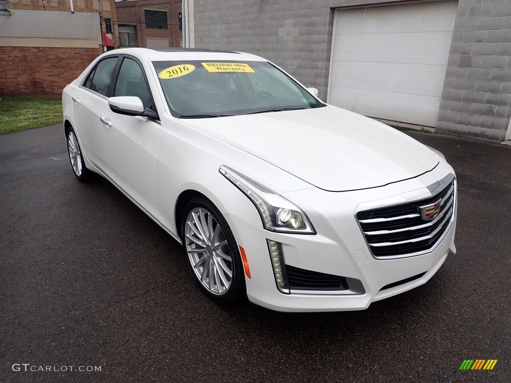 2016 CTS 2.0T Luxury AWD Sedan - Crystal White Tricoat / Jet Black/Jet Black photo #3