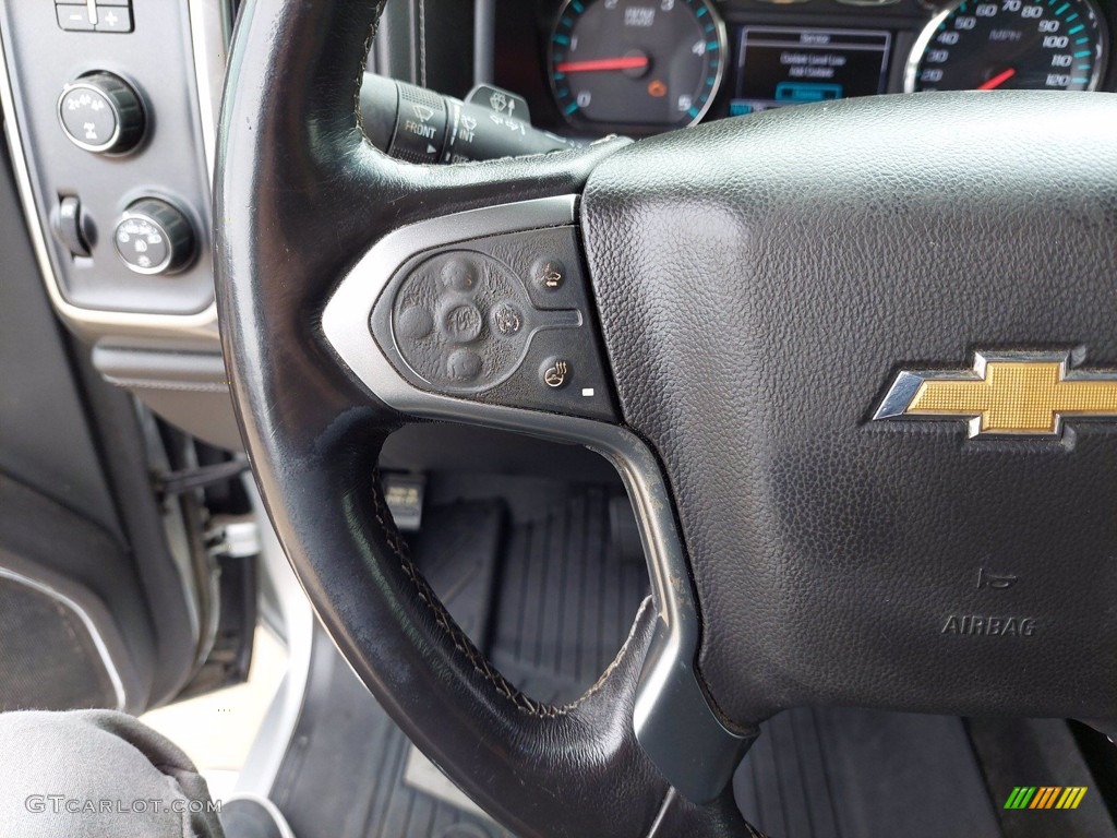 2018 Chevrolet Silverado 3500HD LTZ Crew Cab 4x4 Dark Ash/Jet Black Steering Wheel Photo #142416835