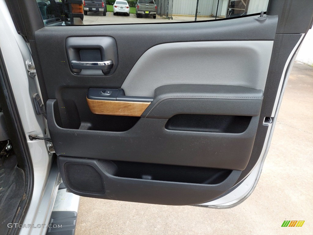 2018 Chevrolet Silverado 3500HD LTZ Crew Cab 4x4 Dark Ash/Jet Black Door Panel Photo #142417138
