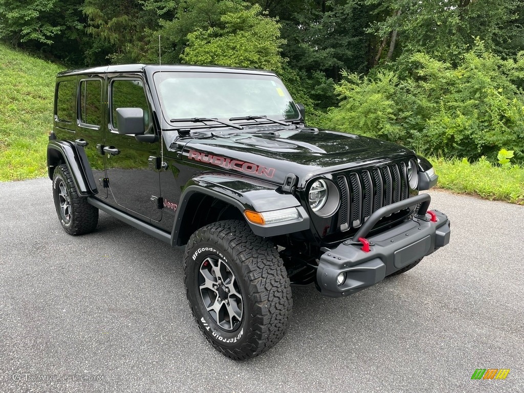 Black 2020 Jeep Wrangler Unlimited Rubicon 4x4 Exterior Photo #142417288