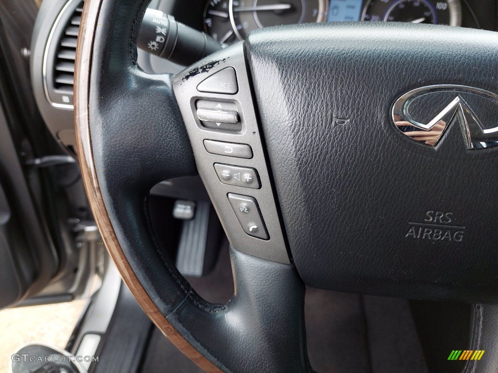 2013 Infiniti QX 56 4WD Graphite Steering Wheel Photo #142419310