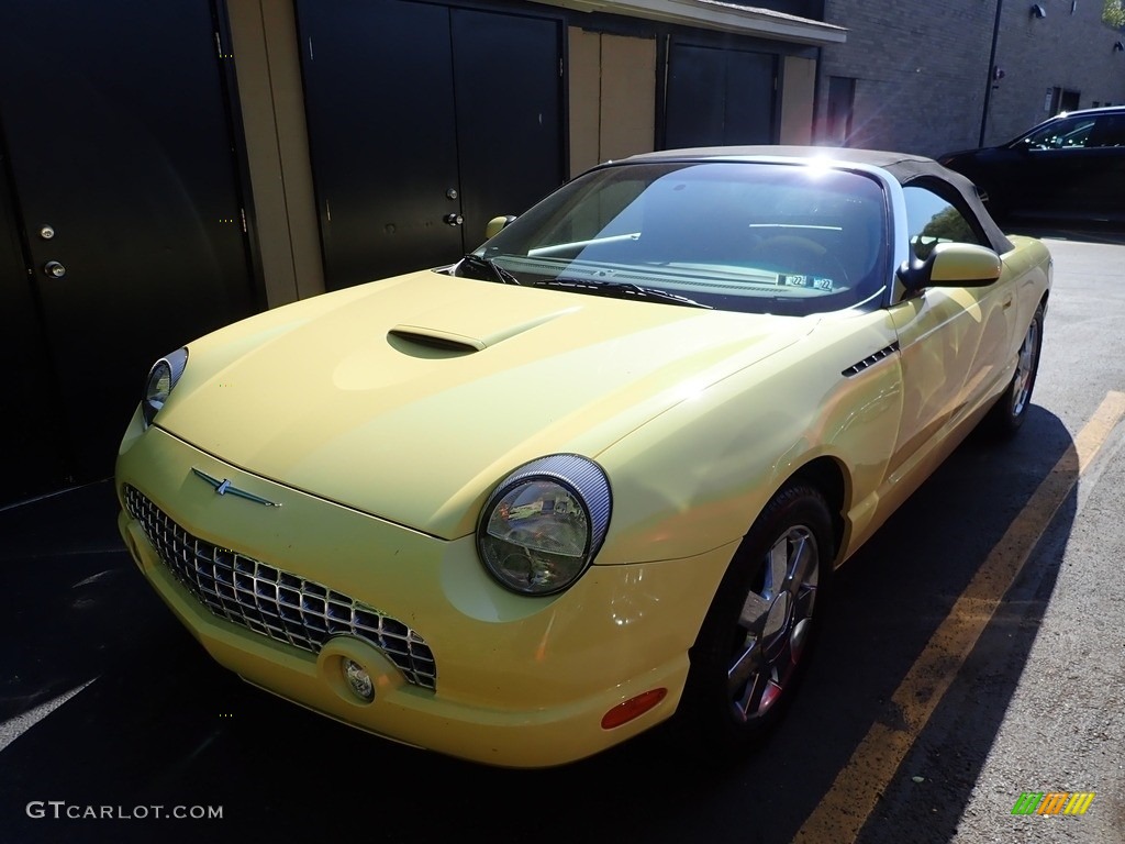 2002 Thunderbird Deluxe Roadster - Inspiration Yellow / Inspiration Yellow photo #1