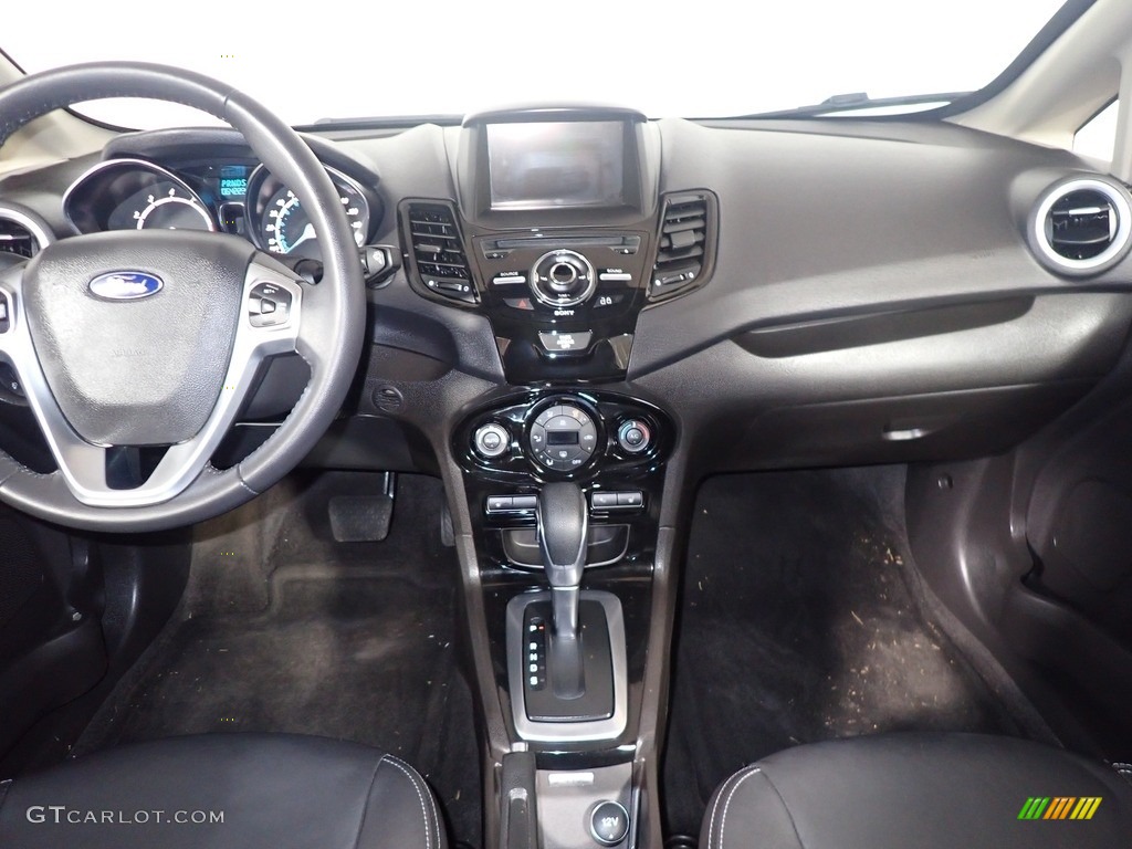 2015 Ford Fiesta Titanium Sedan Charcoal Black Dashboard Photo #142420306