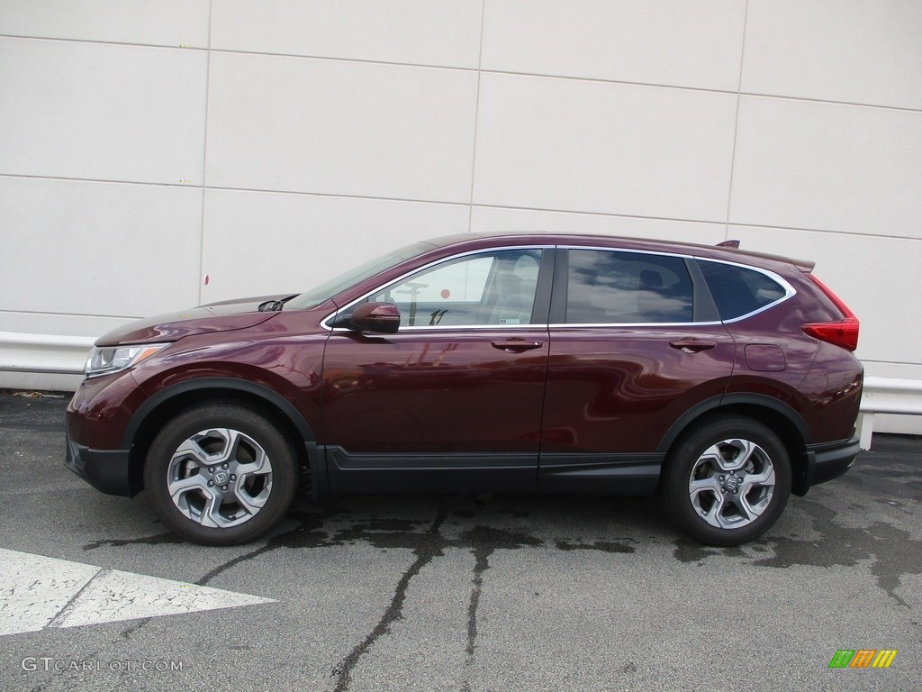 2019 CR-V EX AWD - Basque Red Pearl II / Gray photo #2