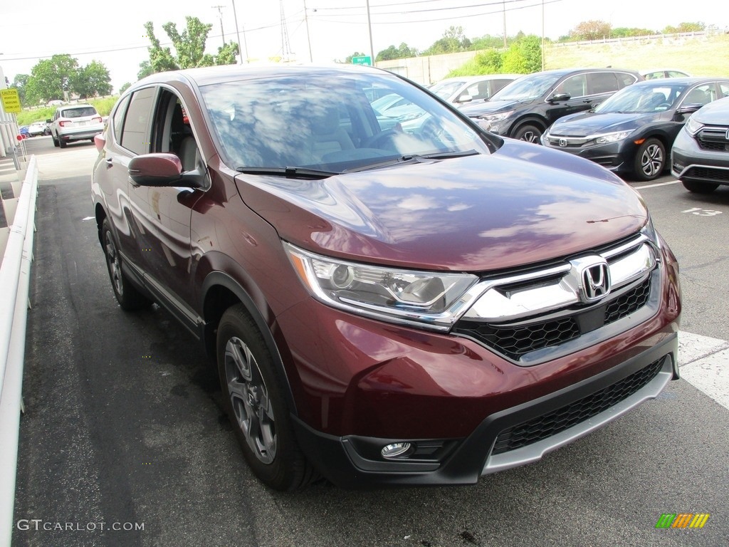2019 CR-V EX AWD - Basque Red Pearl II / Gray photo #8