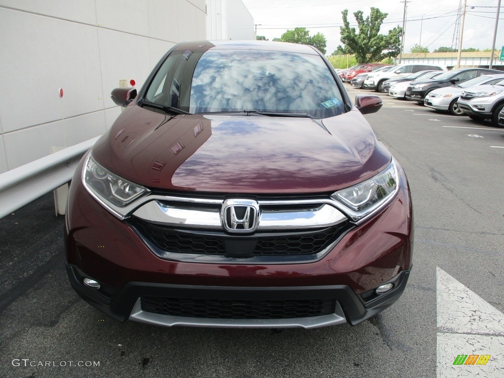 2019 CR-V EX AWD - Basque Red Pearl II / Gray photo #9