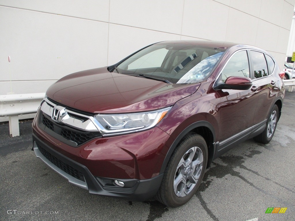 2019 CR-V EX AWD - Basque Red Pearl II / Gray photo #10
