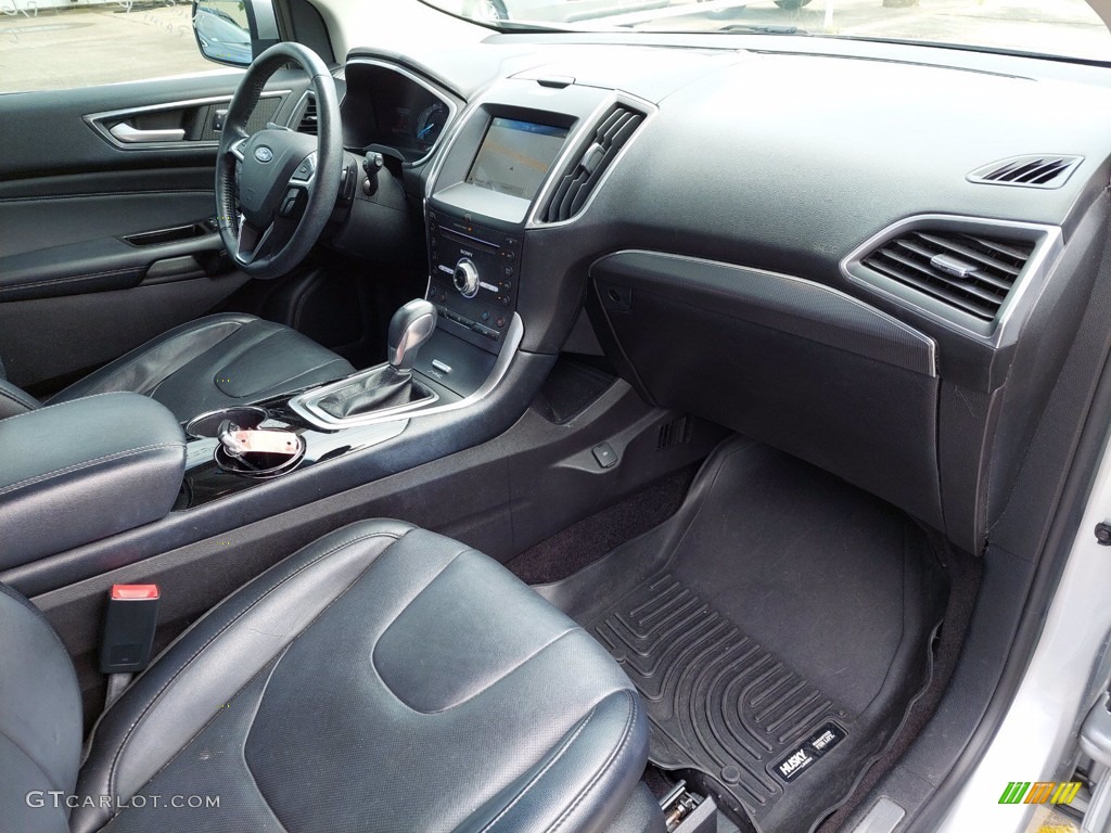 Ebony Interior 2017 Ford Edge Titanium Photo #142421059