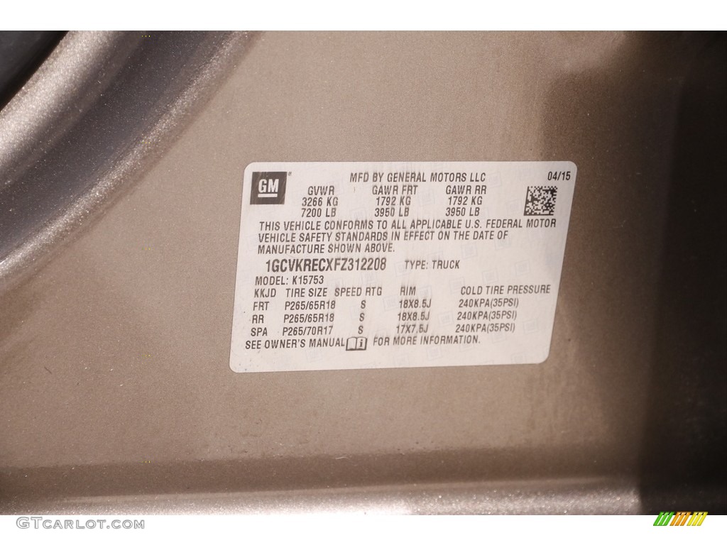 2015 Silverado 1500 LT Double Cab 4x4 - Brownstone Metallic / Jet Black photo #20