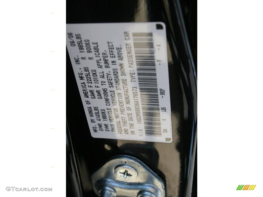 2006 Accord EX-L Sedan - Nighthawk Black Pearl / Ivory photo #24