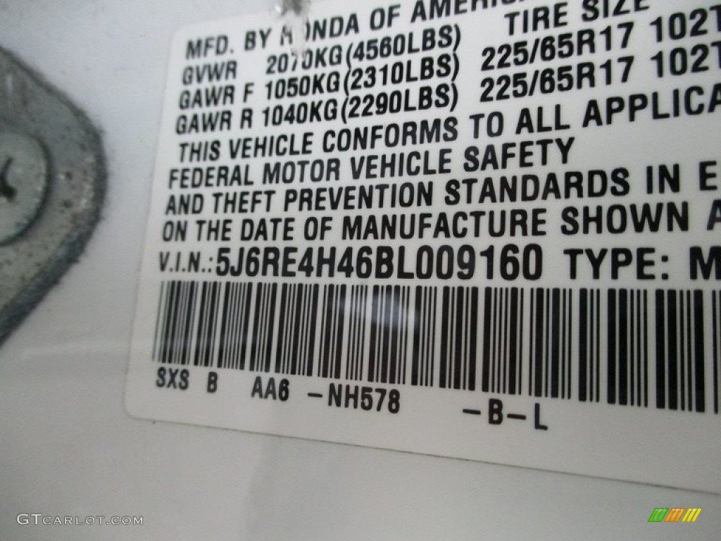 2011 CR-V SE 4WD - Taffeta White / Gray photo #19