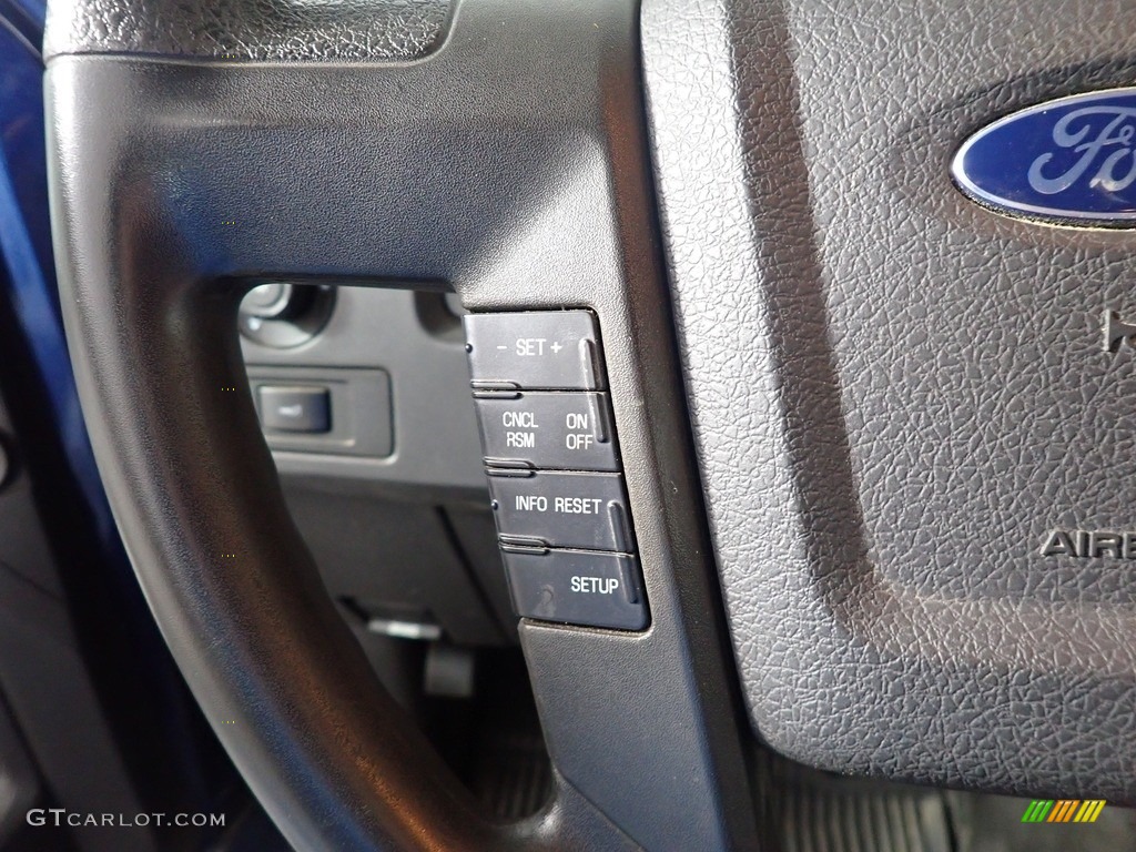 2014 Ford F150 XLT SuperCab 4x4 Steel Grey Steering Wheel Photo #142422130