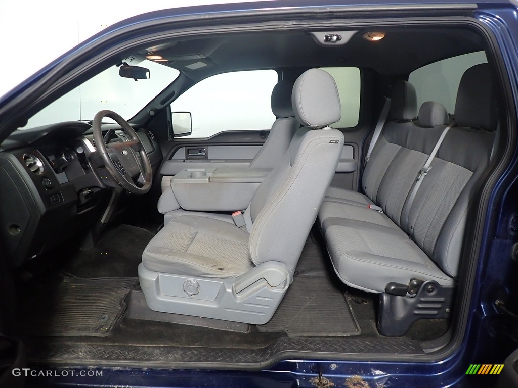 Steel Grey Interior 2014 Ford F150 XLT SuperCab 4x4 Photo #142422256