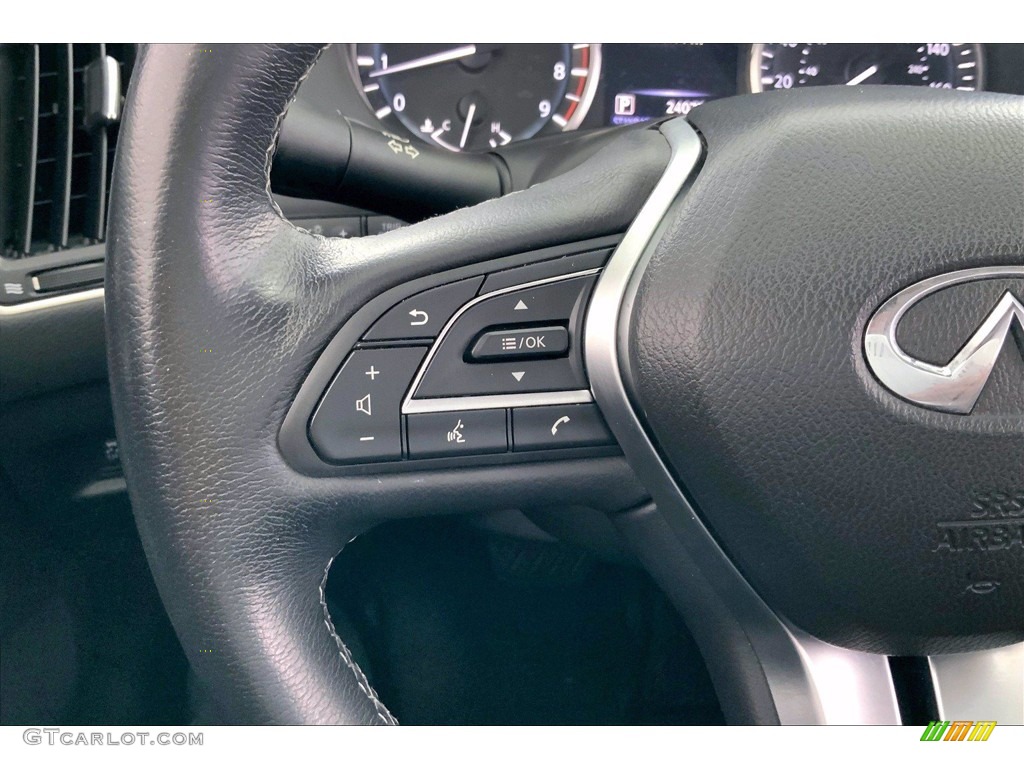 2018 Infiniti Q50 3.0t Graphite Steering Wheel Photo #142422262