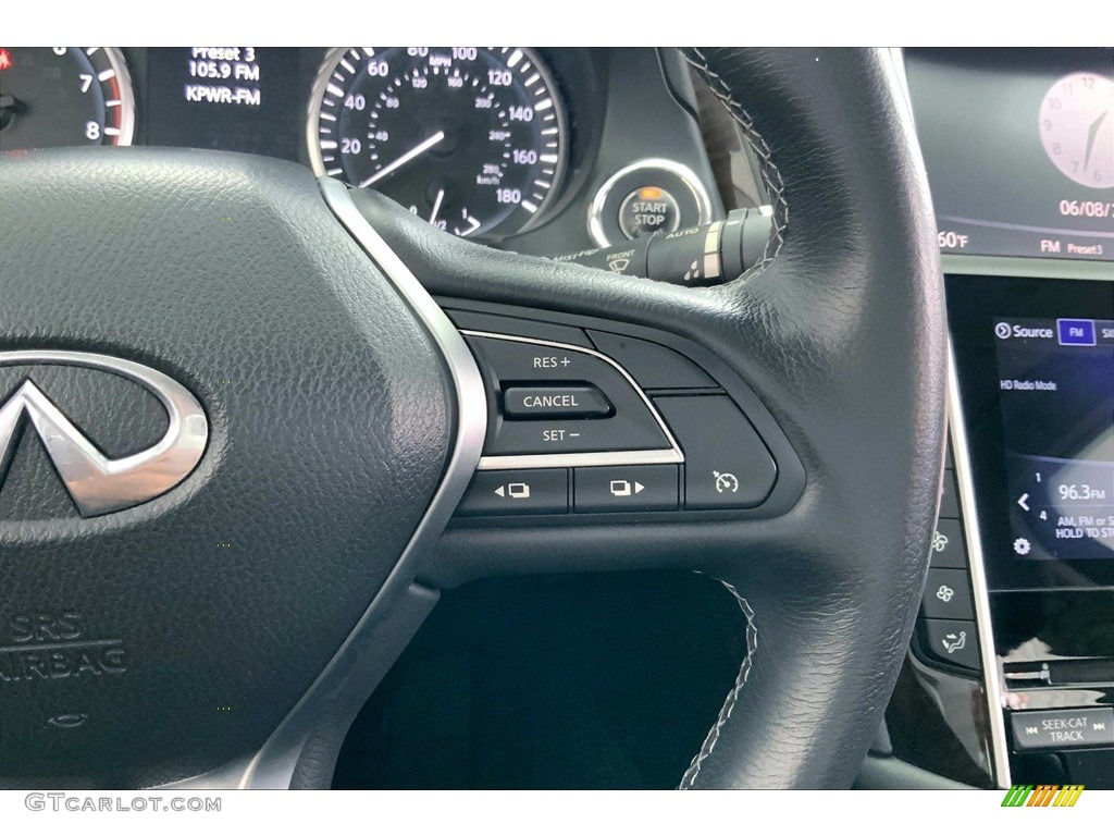 2018 Infiniti Q50 3.0t Graphite Steering Wheel Photo #142422280