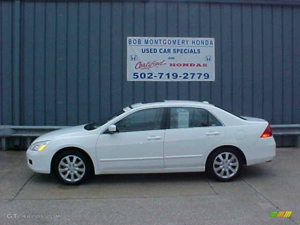 2006 Accord EX-L V6 Sedan - Taffeta White / Ivory photo #1