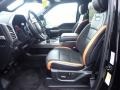 Raptor Black/Orange Accent Front Seat Photo for 2018 Ford F150 #142422739