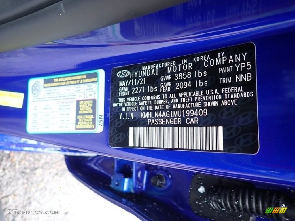 2021 Hyundai Elantra SEL Color Code Photos