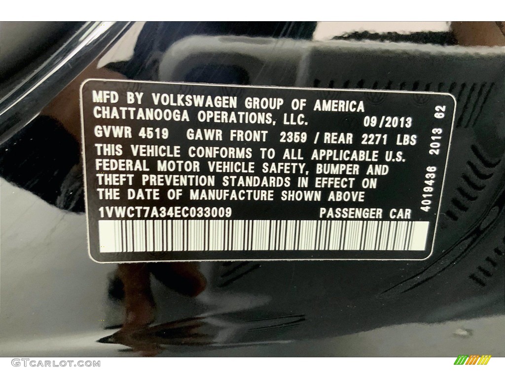 2014 Passat 1.8T SEL Premium - Black / Titan Black photo #33