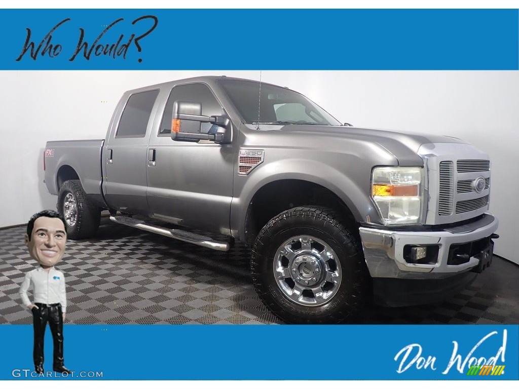 2010 F250 Super Duty Lariat Crew Cab 4x4 - Sterling Gray Metallic / Ebony photo #1