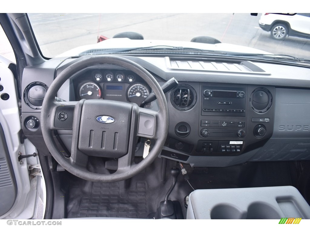 2012 Ford F350 Super Duty XL Regular Cab 4x4 Plow Truck Steel Dashboard Photo #142425466