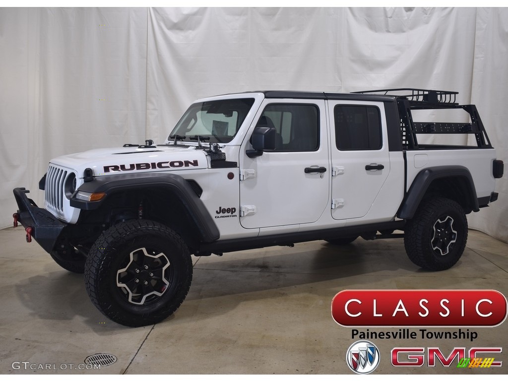 2020 Gladiator Rubicon 4x4 - Bright White / Black photo #1