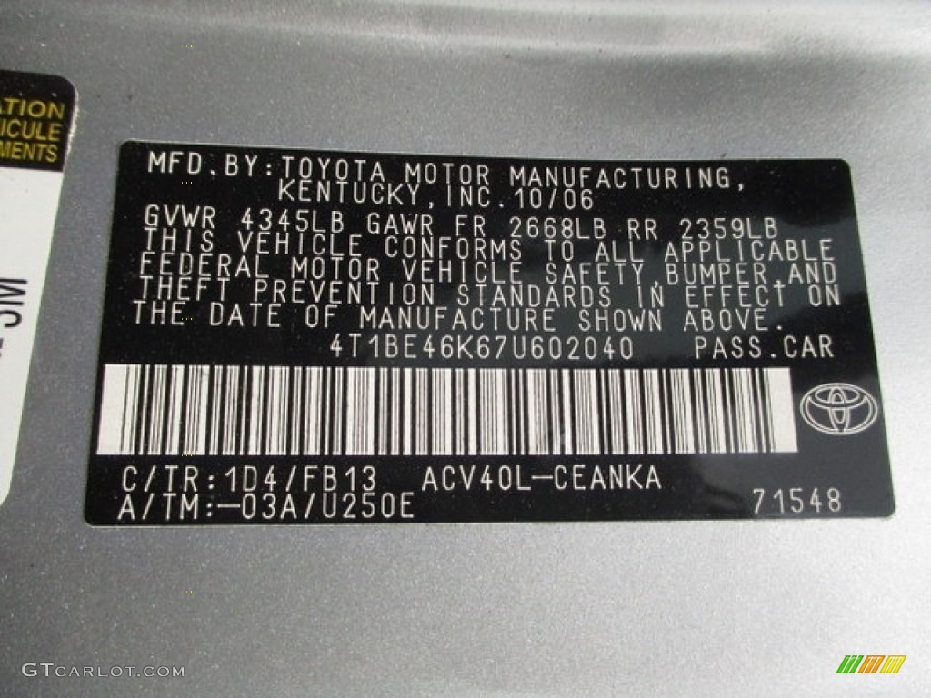 2007 Camry XLE - Titanium Metallic / Ash photo #80