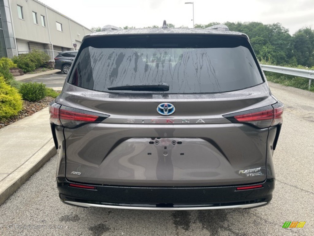 2021 Sienna Platinum AWD Hybrid - Predawn Gray Mica / Noble Brown photo #8