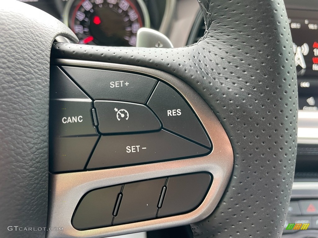 2021 Dodge Challenger R/T Scat Pack Black Steering Wheel Photo #142430830