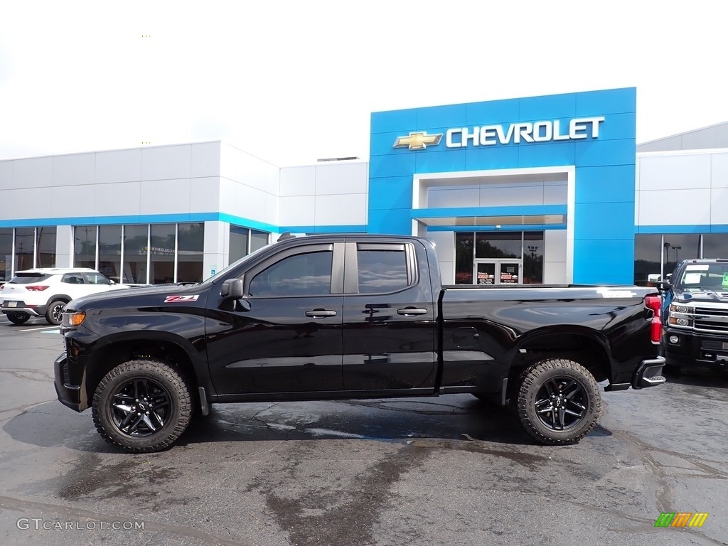 2019 Silverado 1500 Custom Z71 Trail Boss Double Cab 4WD - Black / Jet Black photo #3