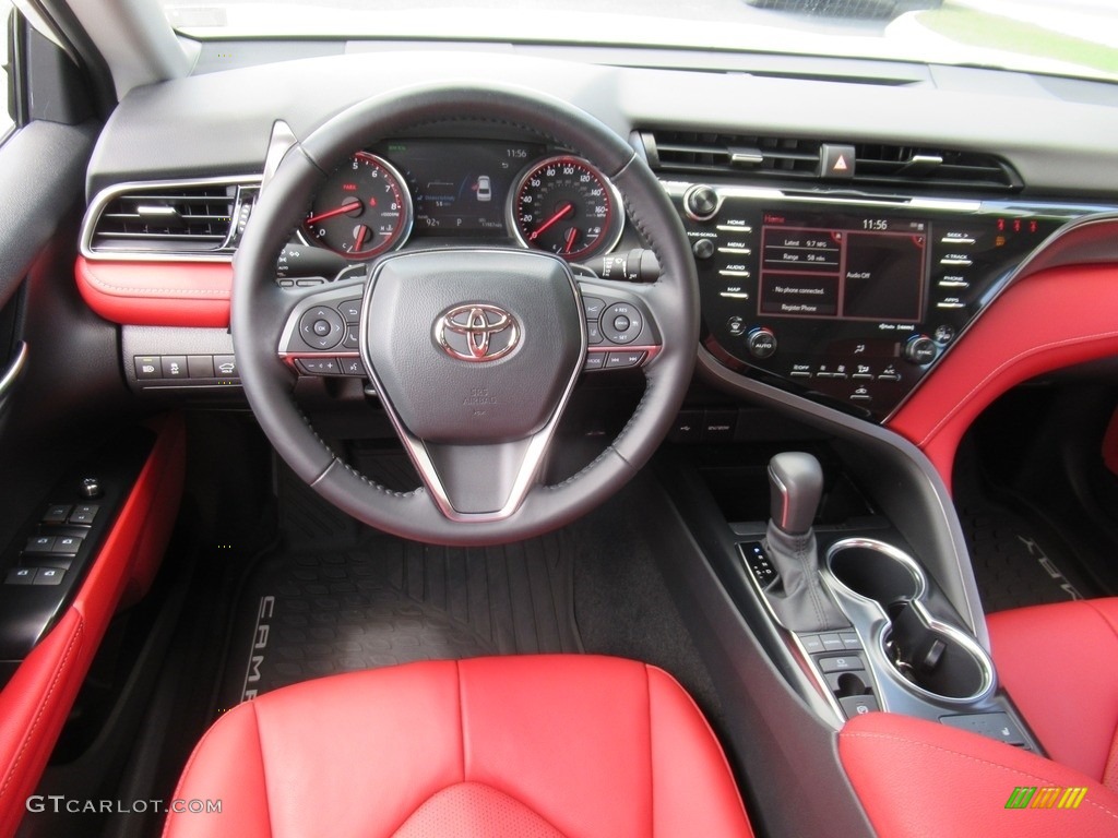 2020 Camry XSE - Wind Chill Pearl / Cockpit Red photo #15