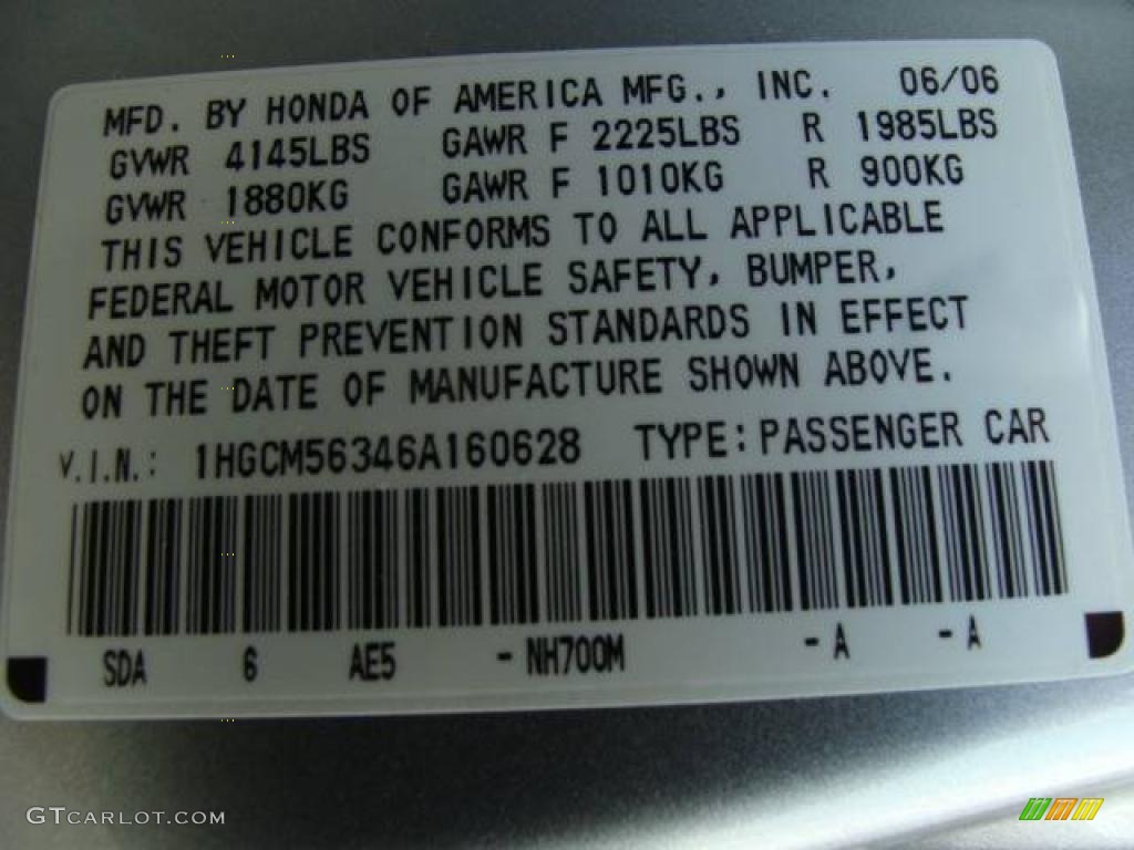 2006 Accord SE Sedan - Alabaster Silver Metallic / Black photo #15