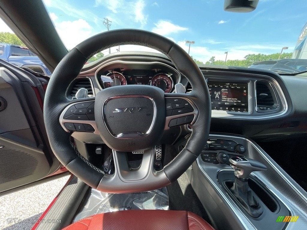 2018 Dodge Challenger SRT Hellcat Black/Demonic Red Dashboard Photo #142435794