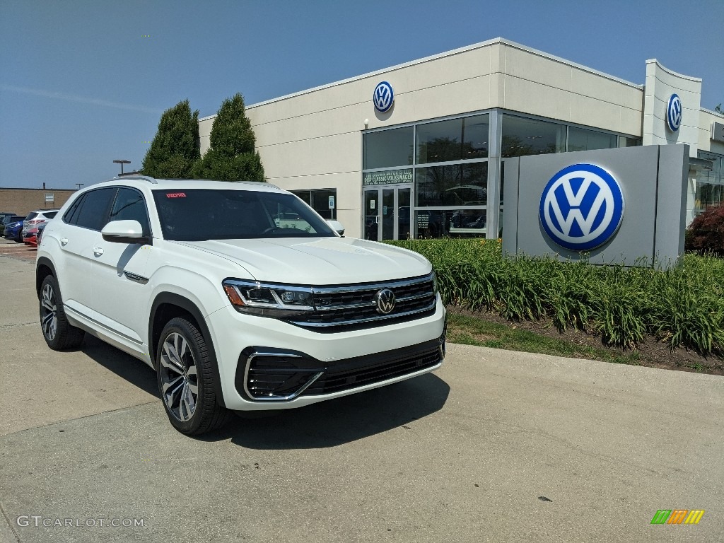 Pure White 2021 Volkswagen Atlas Cross Sport SEL R-Line 4Motion Exterior Photo #142435920