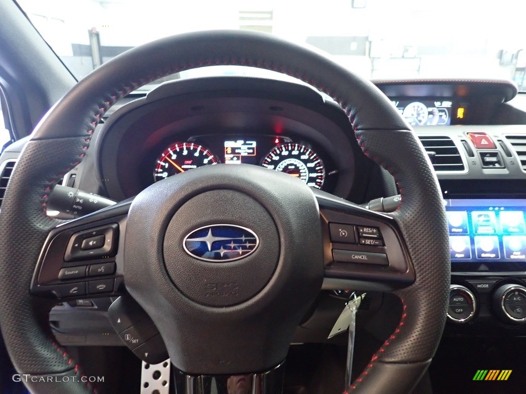 2019 Subaru WRX STI Black Ultrasuede/Carbon Black Steering Wheel Photo #142436043