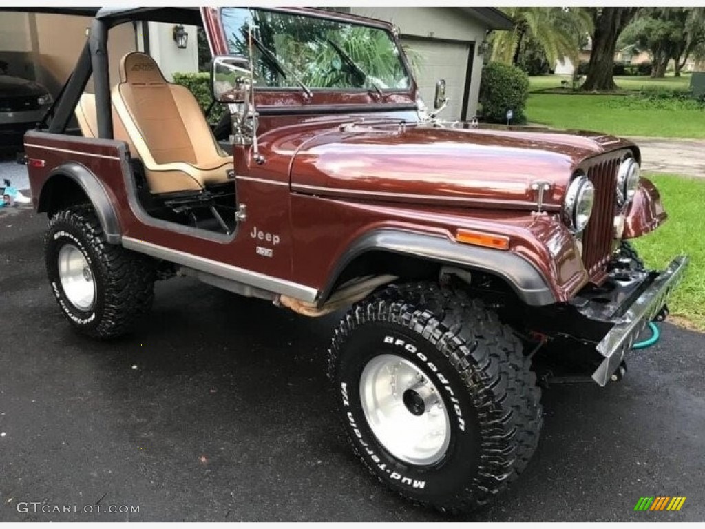 Dark Cocoa Metallic 1976 Jeep CJ7 4x4 Exterior Photo #142436286