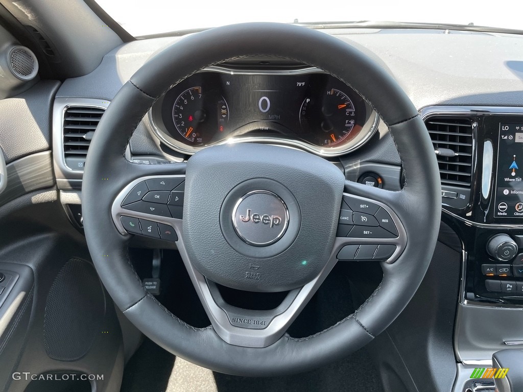 2021 Jeep Grand Cherokee Laredo 4x4 Black Steering Wheel Photo #142436685