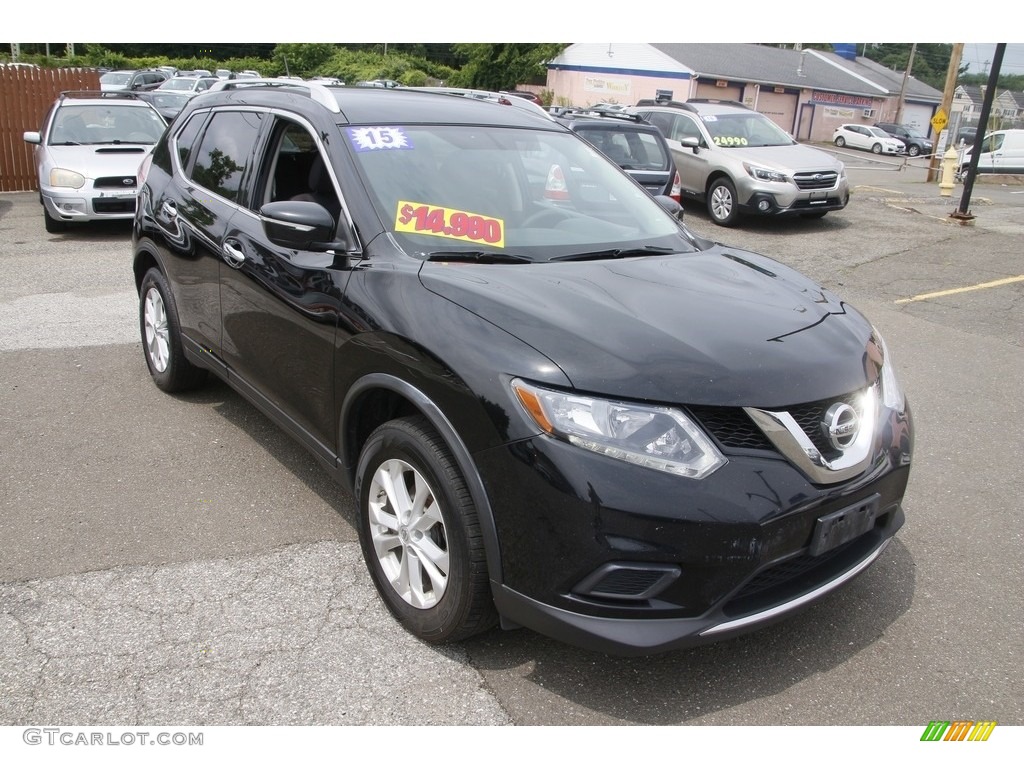 2015 Rogue SV AWD - Super Black / Charcoal photo #3