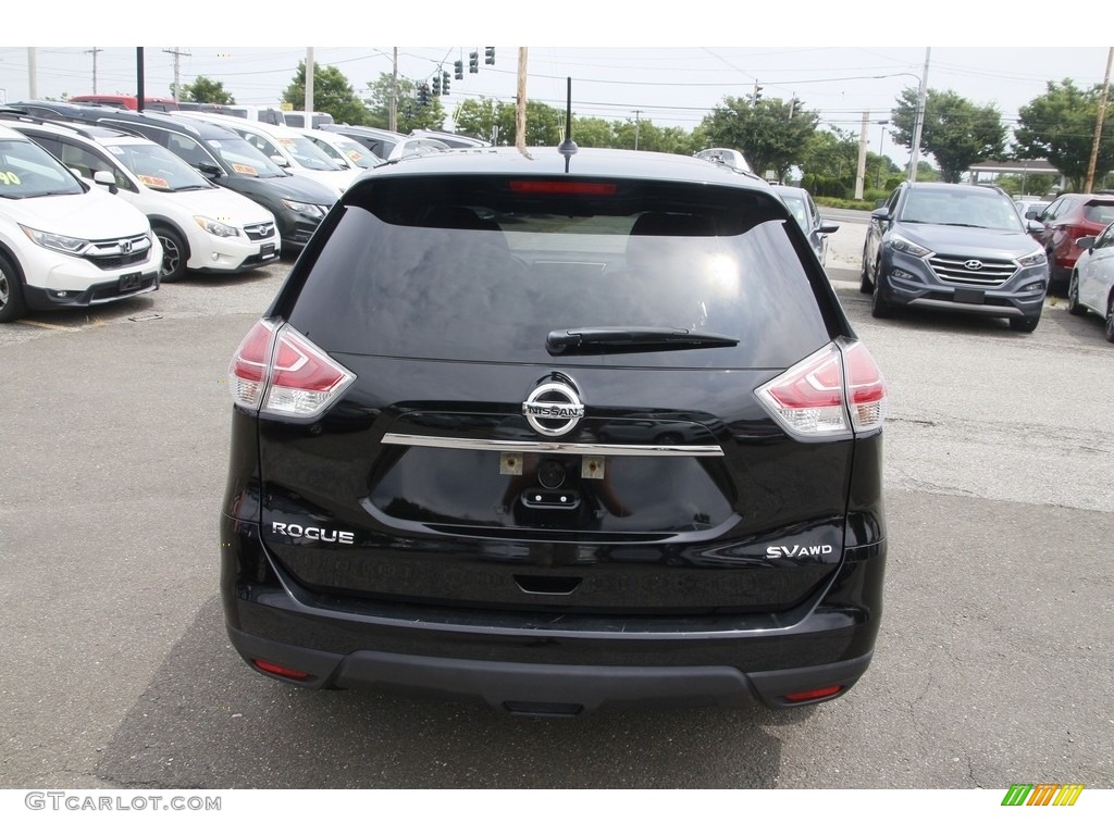 2015 Rogue SV AWD - Super Black / Charcoal photo #6