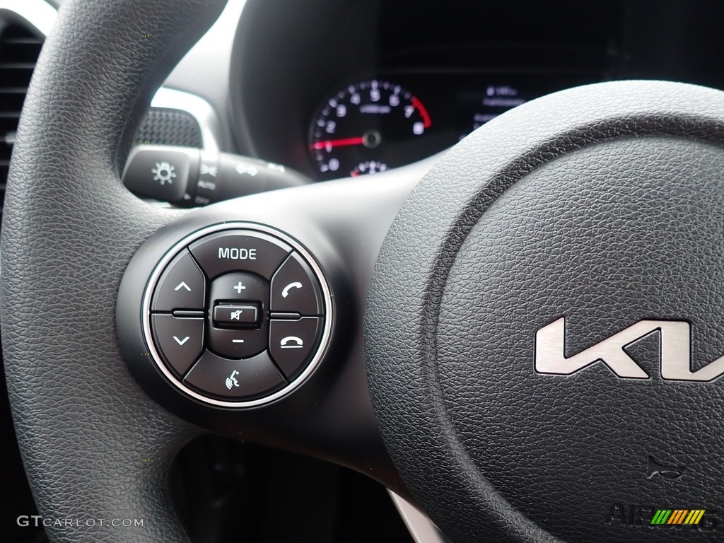 2022 Kia Soul LX Black Steering Wheel Photo #142441222