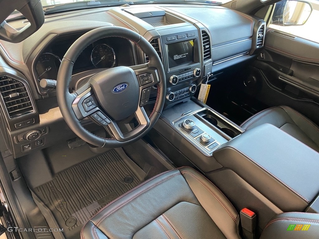 Ebony Interior 2021 Ford Expedition Limited Stealth Package 4x4 Photo #142443235