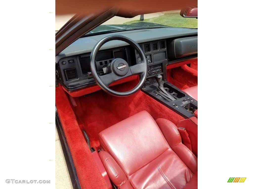 1989 Corvette Coupe - Black / Red photo #1