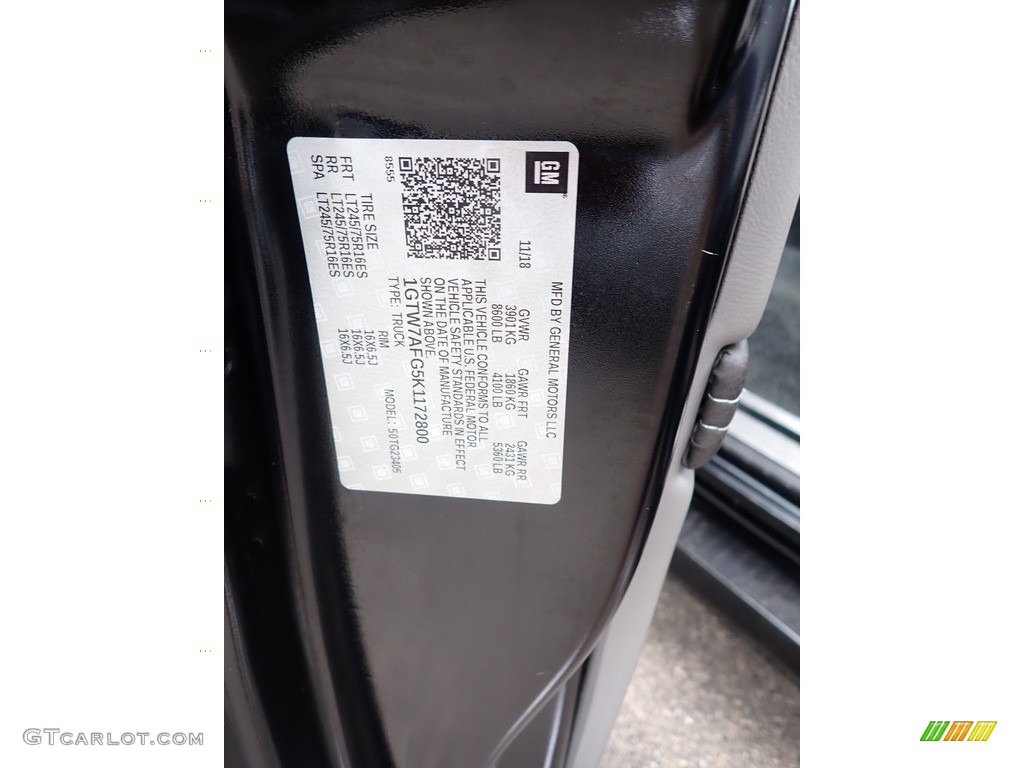 2019 Savana Van 2500 Cargo RV Conversion - Onyx Black / Medium Pewter photo #14