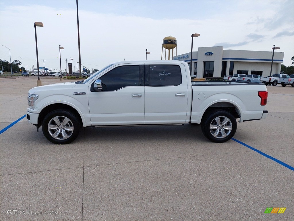 2020 F150 Platinum SuperCrew 4x4 - Star White / Black photo #4