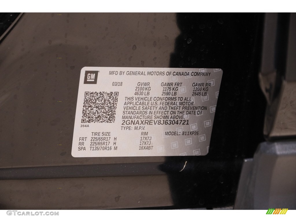 2018 Equinox LS AWD - Mosaic Black Metallic / Medium Ash Gray photo #18