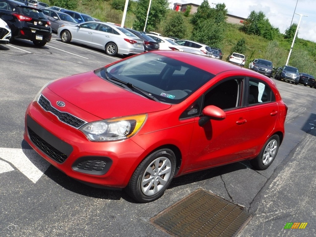 2013 Rio EX 5-Door - Signal Red / Black photo #4