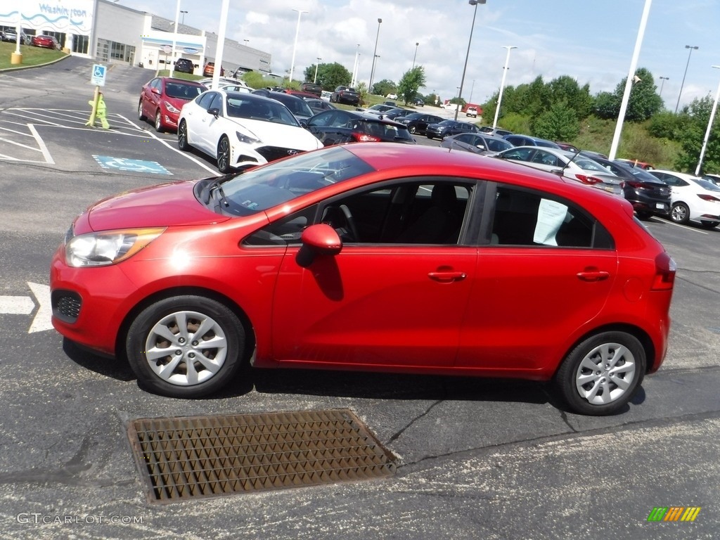 2013 Rio EX 5-Door - Signal Red / Black photo #5