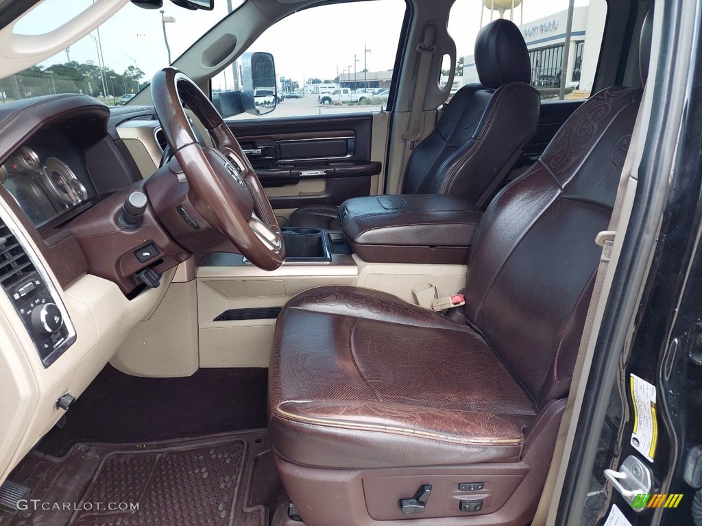 2014 Ram 3500 Laramie Longhorn Mega Cab 4x4 Front Seat Photo #142454481