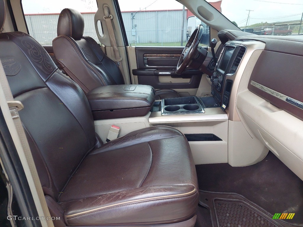 2014 Ram 3500 Laramie Longhorn Mega Cab 4x4 Front Seat Photo #142454730